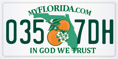 FL license plate 0357DH