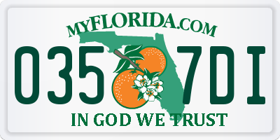FL license plate 0357DI
