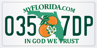FL license plate 0357DP