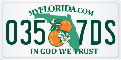 FL license plate 0357DS