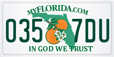 FL license plate 0357DU