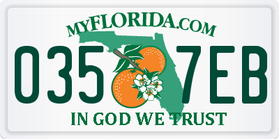 FL license plate 0357EB