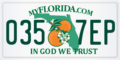 FL license plate 0357EP