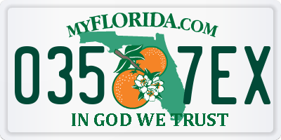 FL license plate 0357EX