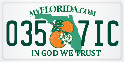 FL license plate 0357IC