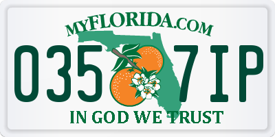 FL license plate 0357IP