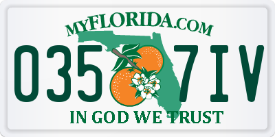FL license plate 0357IV