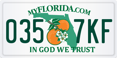 FL license plate 0357KF
