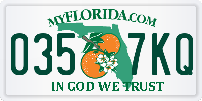 FL license plate 0357KQ