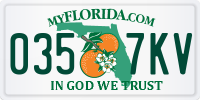 FL license plate 0357KV