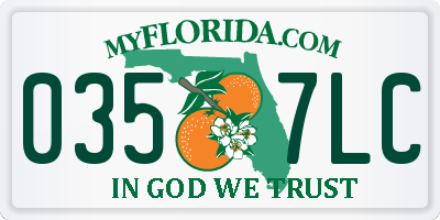 FL license plate 0357LC