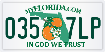 FL license plate 0357LP