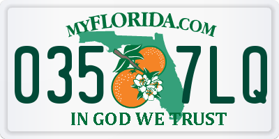FL license plate 0357LQ