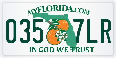 FL license plate 0357LR