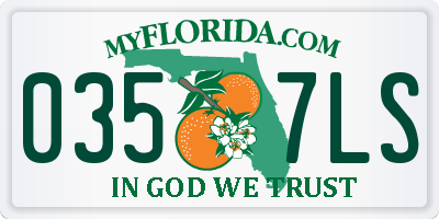 FL license plate 0357LS