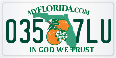 FL license plate 0357LU