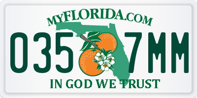 FL license plate 0357MM