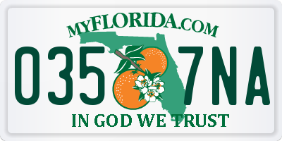 FL license plate 0357NA
