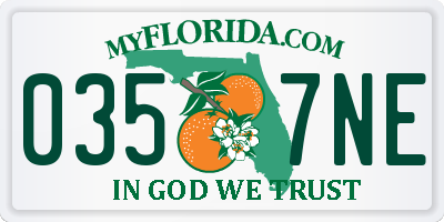 FL license plate 0357NE