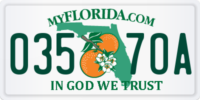FL license plate 0357OA