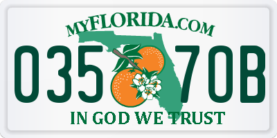 FL license plate 0357OB