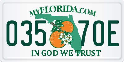 FL license plate 0357OE