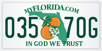 FL license plate 0357OG