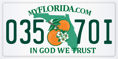 FL license plate 0357OI