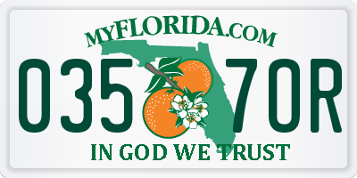 FL license plate 0357OR