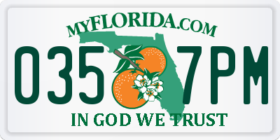 FL license plate 0357PM