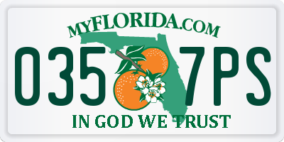 FL license plate 0357PS