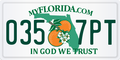 FL license plate 0357PT