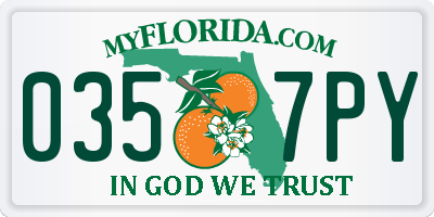 FL license plate 0357PY