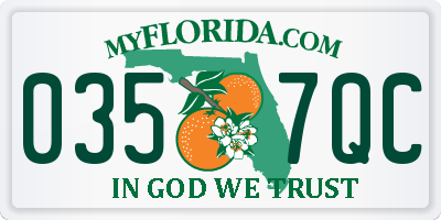 FL license plate 0357QC