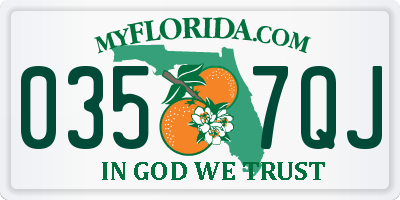FL license plate 0357QJ