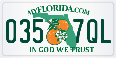 FL license plate 0357QL