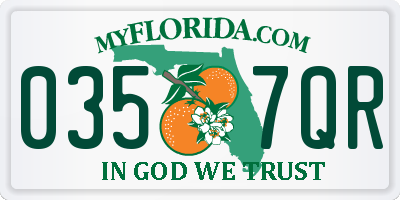 FL license plate 0357QR