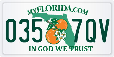 FL license plate 0357QV