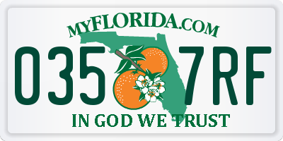 FL license plate 0357RF