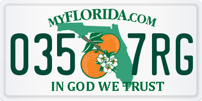 FL license plate 0357RG