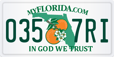 FL license plate 0357RI