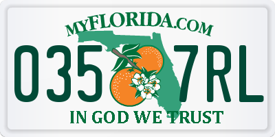 FL license plate 0357RL