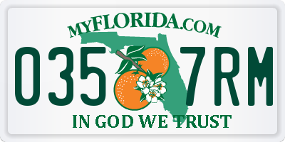 FL license plate 0357RM