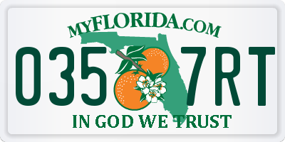 FL license plate 0357RT