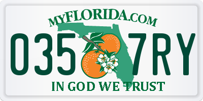 FL license plate 0357RY