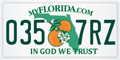 FL license plate 0357RZ