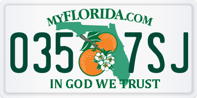 FL license plate 0357SJ