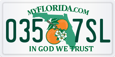 FL license plate 0357SL