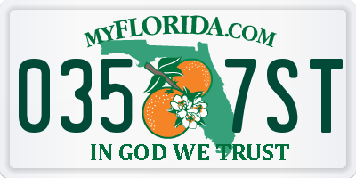 FL license plate 0357ST
