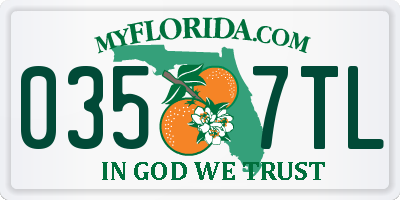 FL license plate 0357TL